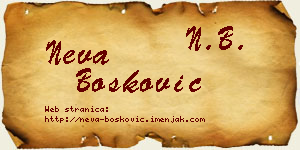Neva Bošković vizit kartica